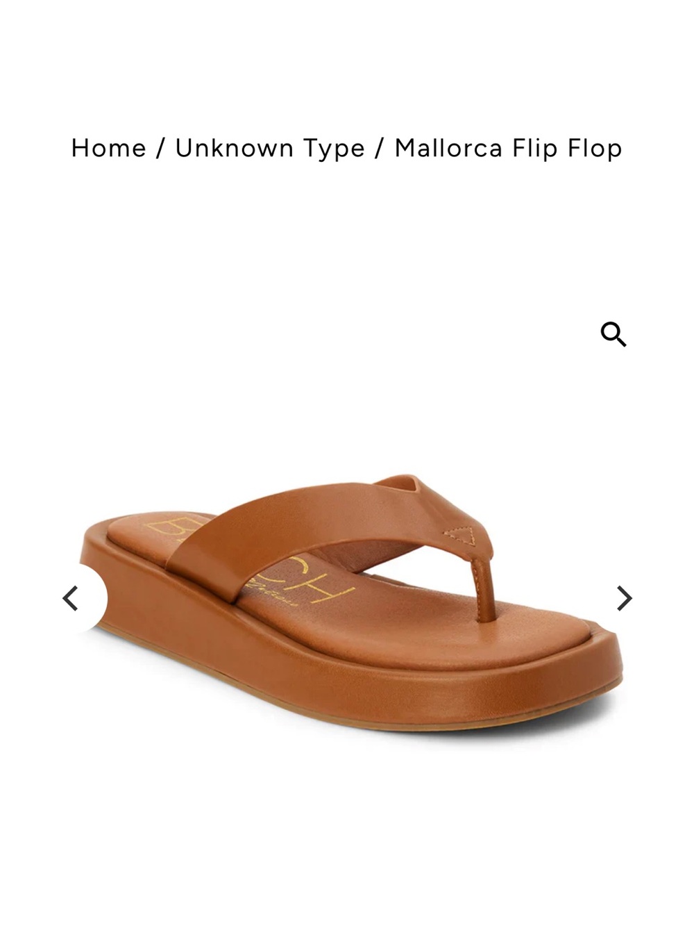 Mallorca Leather Platform Flip Flop Sandal - Tan